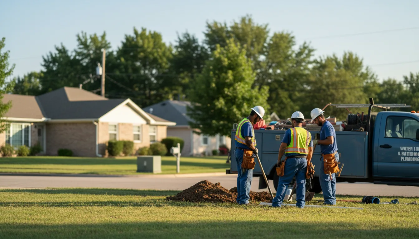 Residential water line and bathroom plumbing service in Coplay, PA
